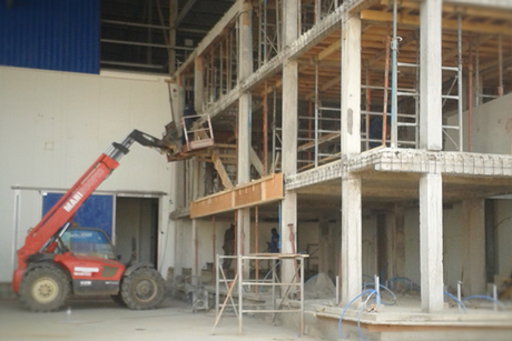 Travaux de gros oeuvre, élévation des murs, superstructure